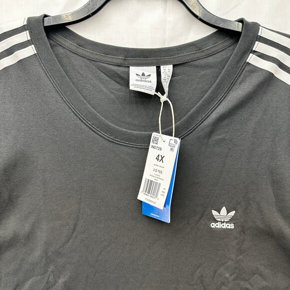 Adidas Womens 4X Plus Size Original Black Tee Shirt XXXXL - Picture 2 of 6